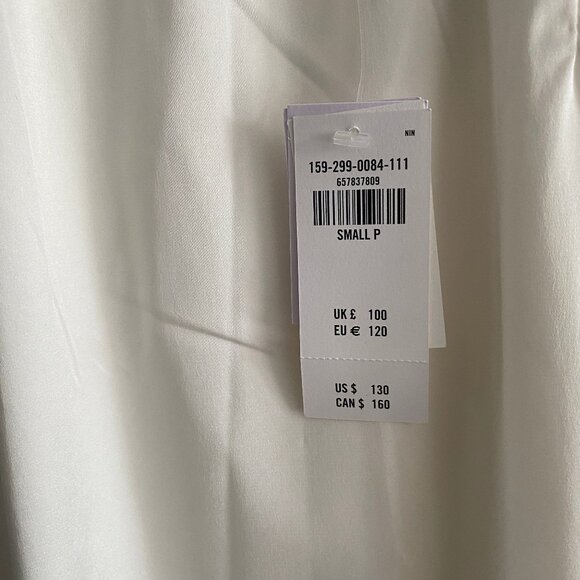 S Petite Abercrombie & Fitch White Draped Skirt Maxi Dress - Picture 3 of 3